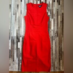French Connection Red Sheath Midi Dress